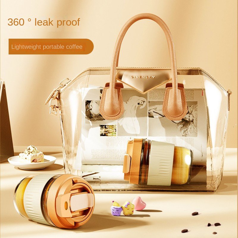 Top Fashion 350ml Custom Glass Tea Coffee Cup Soda Beer Can Shaped Glass Cup Mugs With Lid And Straw
