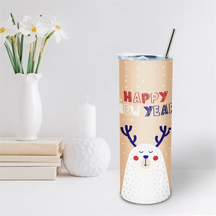 Wholesale DIY Transparent Sublimation Tumbler 20oz Matte Sublimation Water Bottle with straw and lid