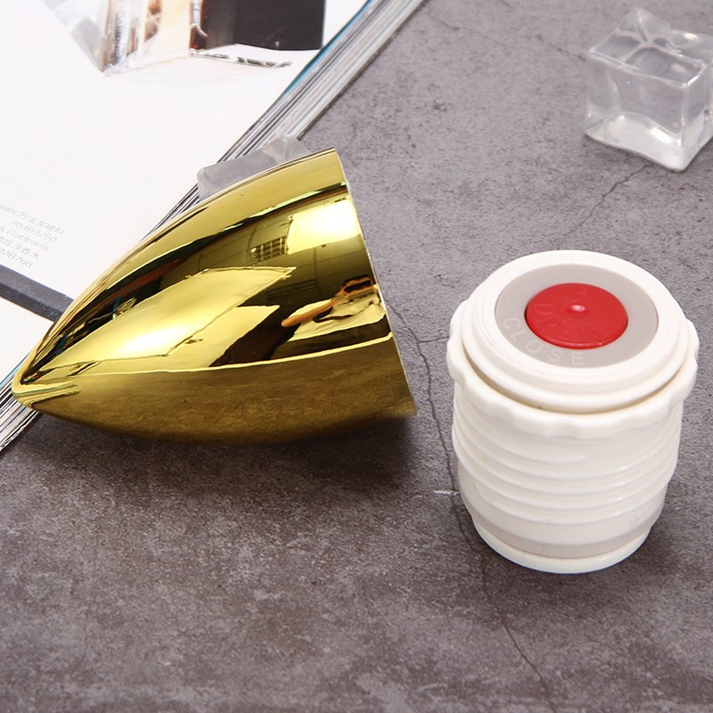 350ml / 500ml / 1000ml Ronya gold double wall stainless steel bullet shape vacuum flask