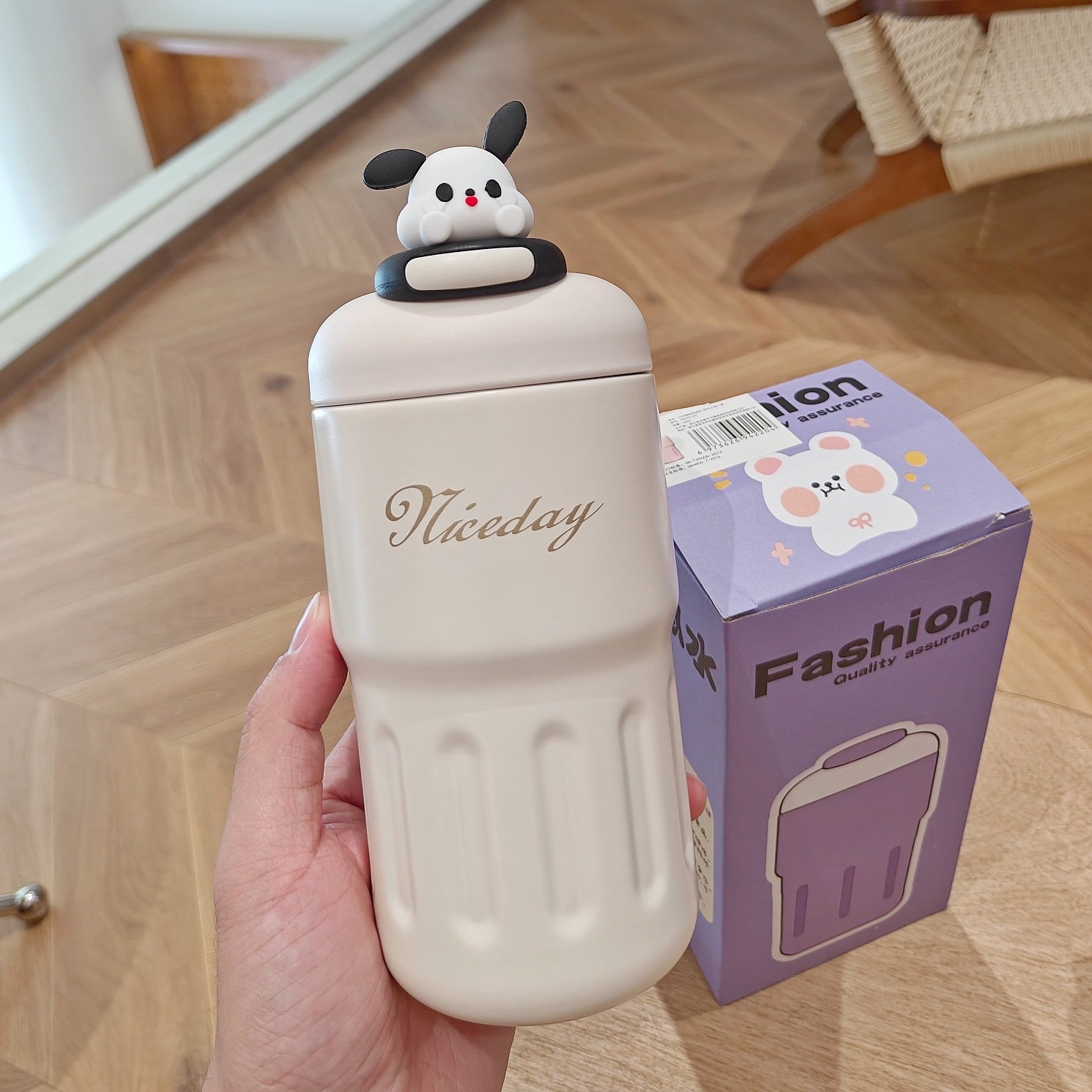 Cute Cartoon Doll 316 Stainless Steel Coffee Cup 600ml Insulated Water Bottle Portable Tumbler Mug