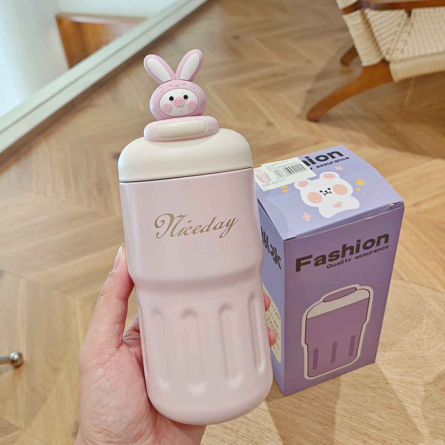 Cute Cartoon Doll 316 Stainless Steel Coffee Cup 600ml Insulated Water Bottle Portable Tumbler Mug