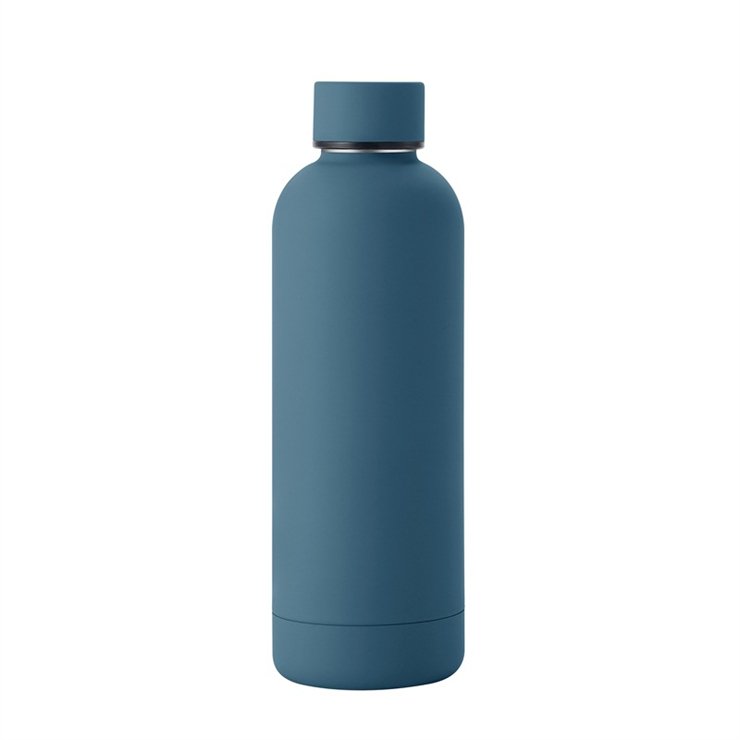 Custom logo 750ml large capacity 304 stainless steel small-mouth bottle thermos cup outdoor sports portable frosted water bottle