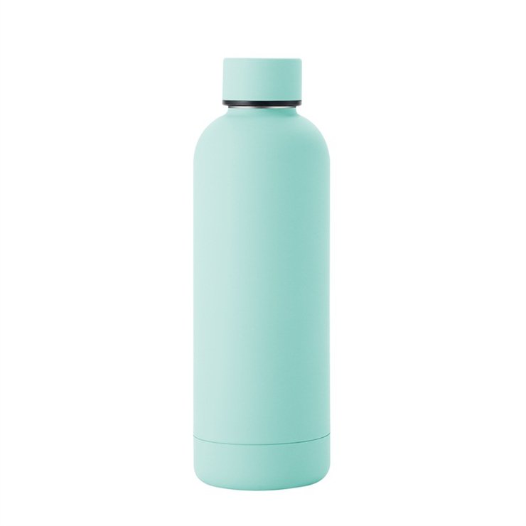 Custom logo 750ml large capacity 304 stainless steel small-mouth bottle thermos cup outdoor sports portable frosted water bottle