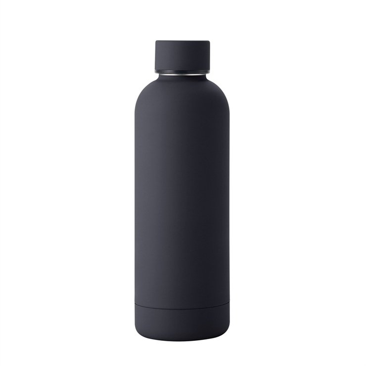 Custom logo 750ml large capacity 304 stainless steel small-mouth bottle thermos cup outdoor sports portable frosted water bottle