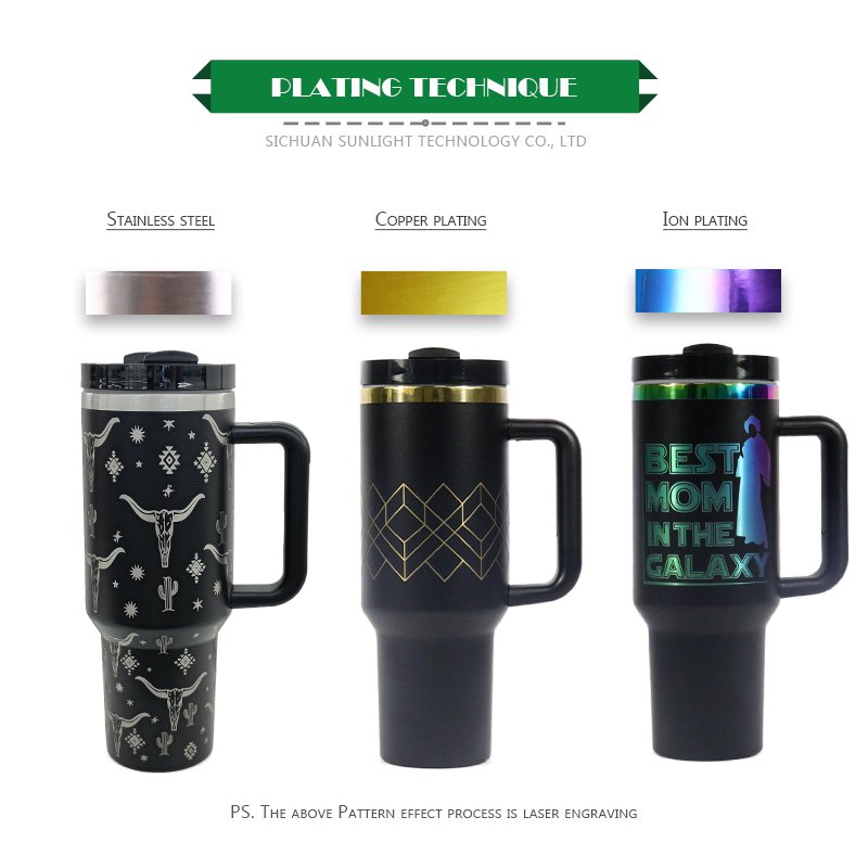 Custom Tumbler 40 oz Stainless Steel Vacuum Insulated Metal Travel Mug Temos Coffee Cup 20oz 30oz 40oz Tumbler With Handle Logo