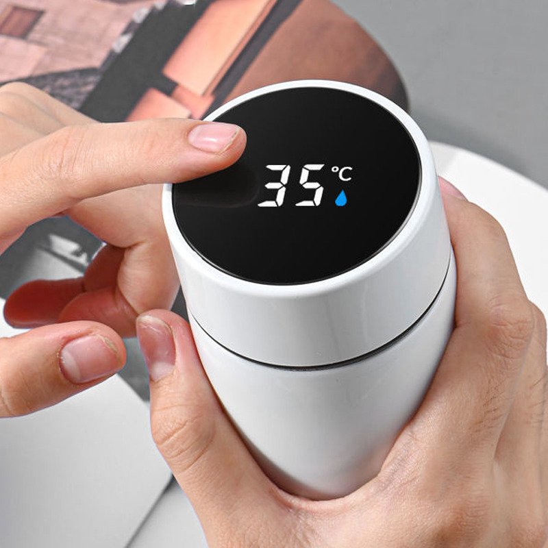 200ML Smart Thermos Water Bottle Intelligent Temperature Display Stainless Steel Vacuum Flasks Thermoses with Filter Tee Cup