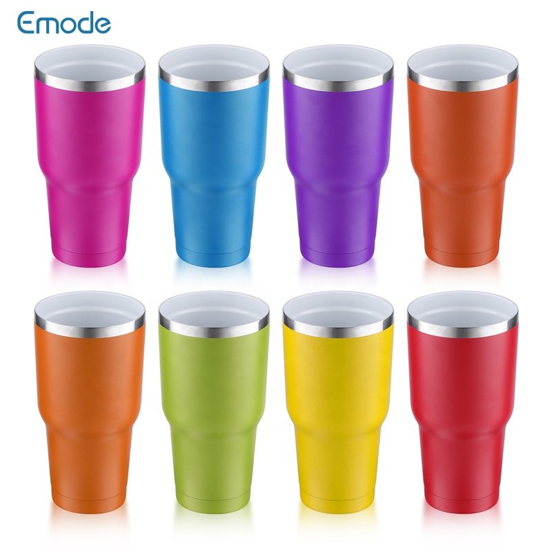 Thermal Travel Stainless Steel Ceramic Inner Coating Insulated Mug coffee tumbler 20 oz Tea Vacuum Tumbler with Lid Straw Brush