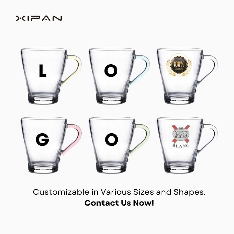 Hot Sale Custom Logo Beer Glasses Mug with Handle 275ml beer can glass with handle Beer Stem Glass