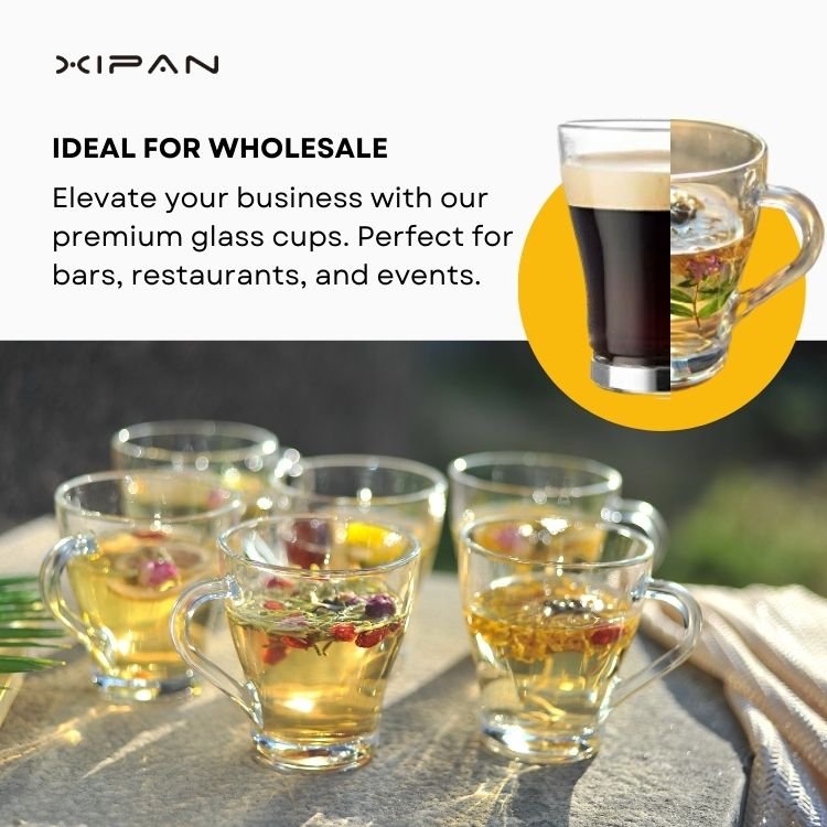 Hot Sale Custom Logo Beer Glasses Mug with Handle 275ml beer can glass with handle Beer Stem Glass