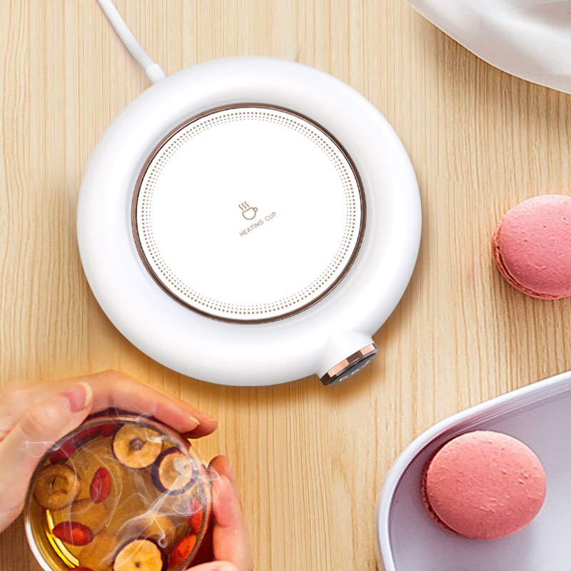 USB Power Coffee Mug Warmer on Desk for Coffee Milk Tea Coffee Smart Mug Warmer with 3 Temperature Levels