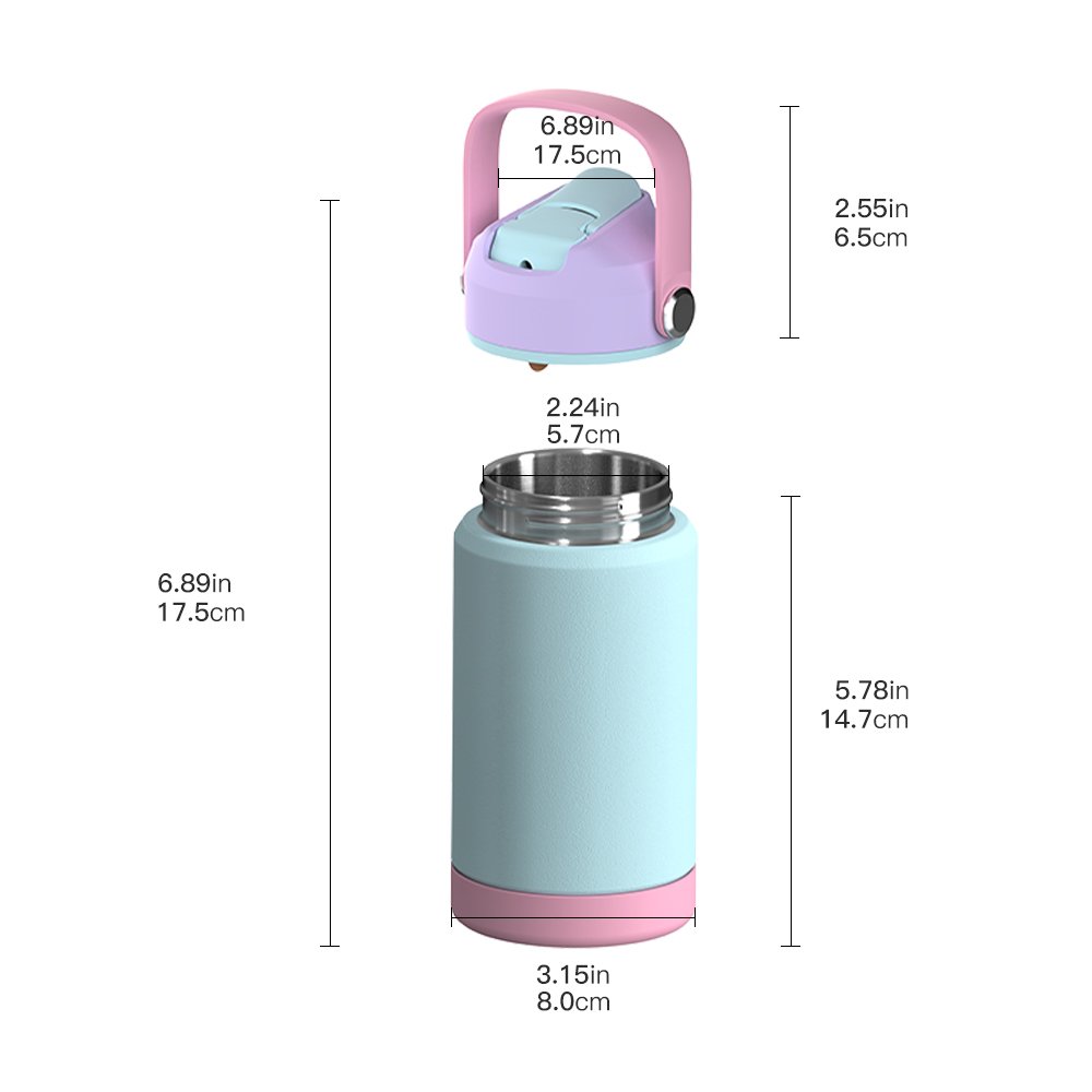 Hot Selling 12oz Stainless Steel Kids Water Bottle 18oz Kids Flask Cute Kids Vacuum Bottle School Flask For Sport School