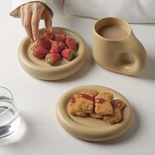 Nordic Ins Style Pangpang Fat Mug Creative Novelty Cup And Saucer Coffee Mug Ceramic