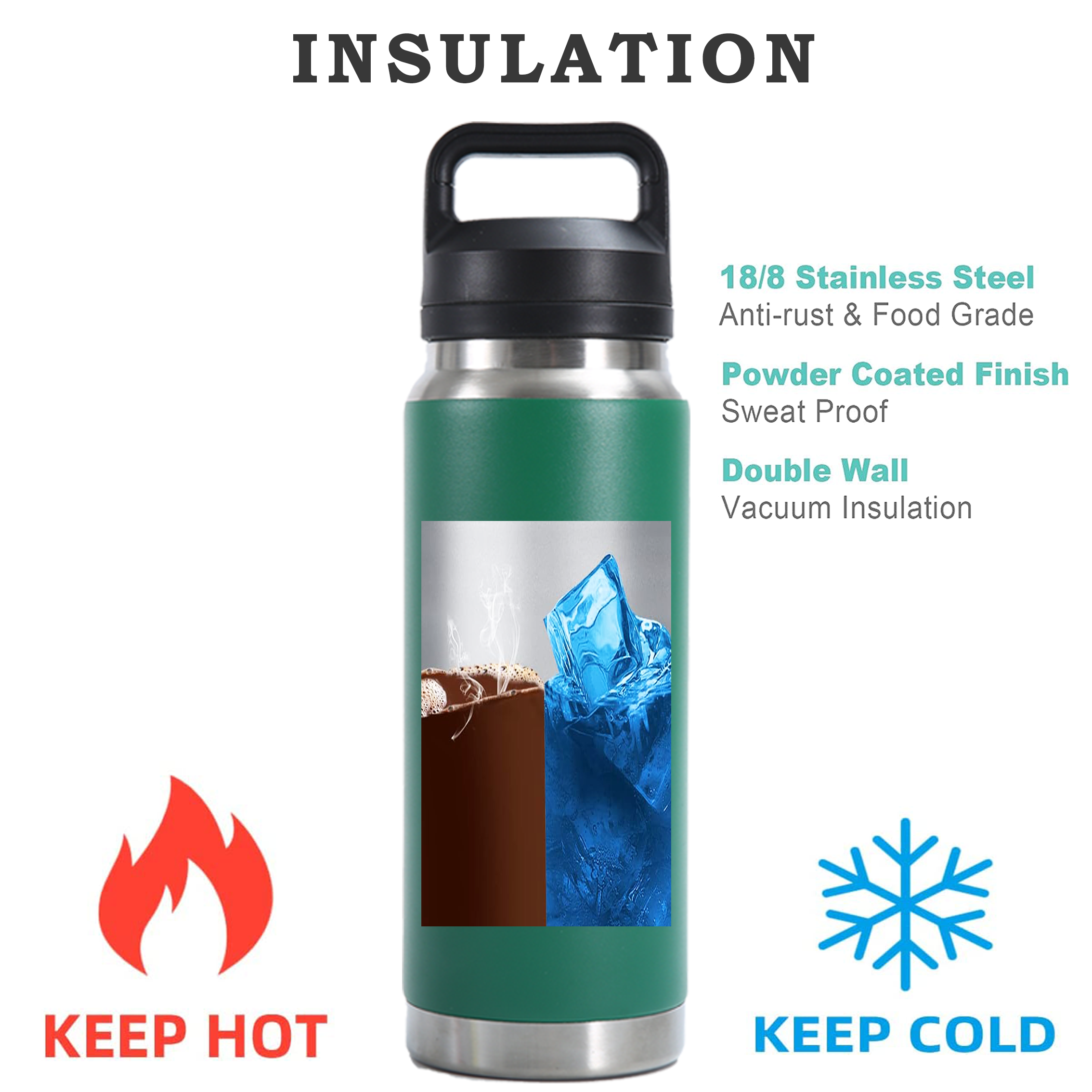 Popular Products 2024 Ramblre 26oz Large Capacity Outdoor Stainless Steel Water Bottle Vacuum Flask With Chug Cap
