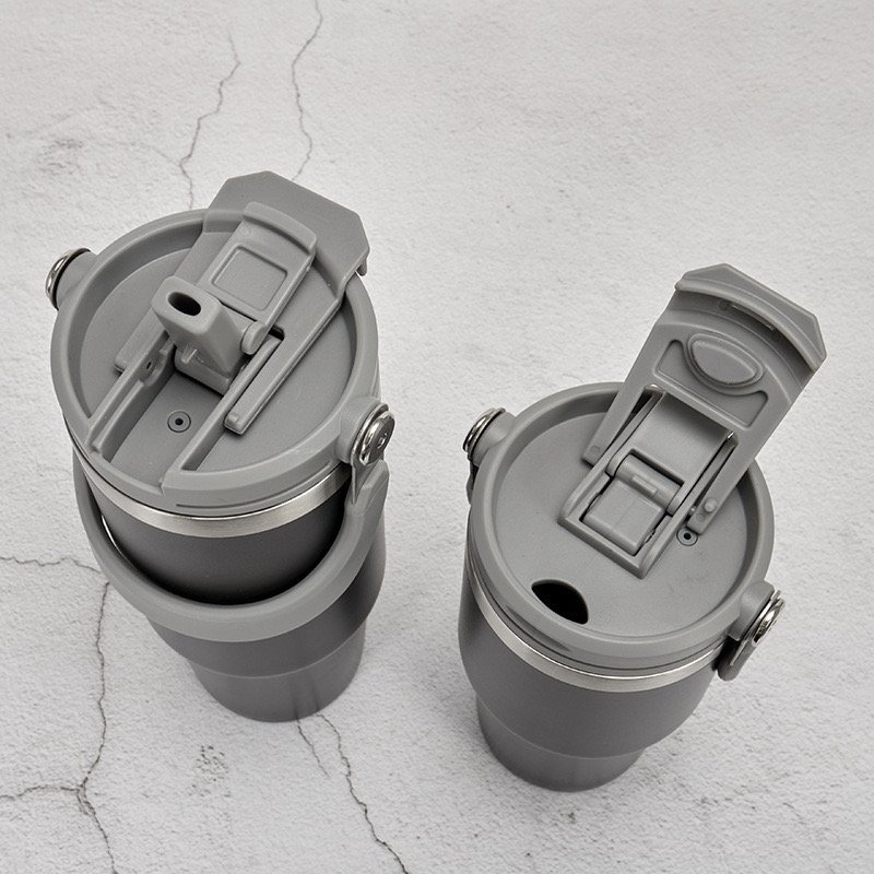 30oz BPA free keep cold double wall ice beer coffee stainless steel tumbler mug with 2 in 1 drinking straw