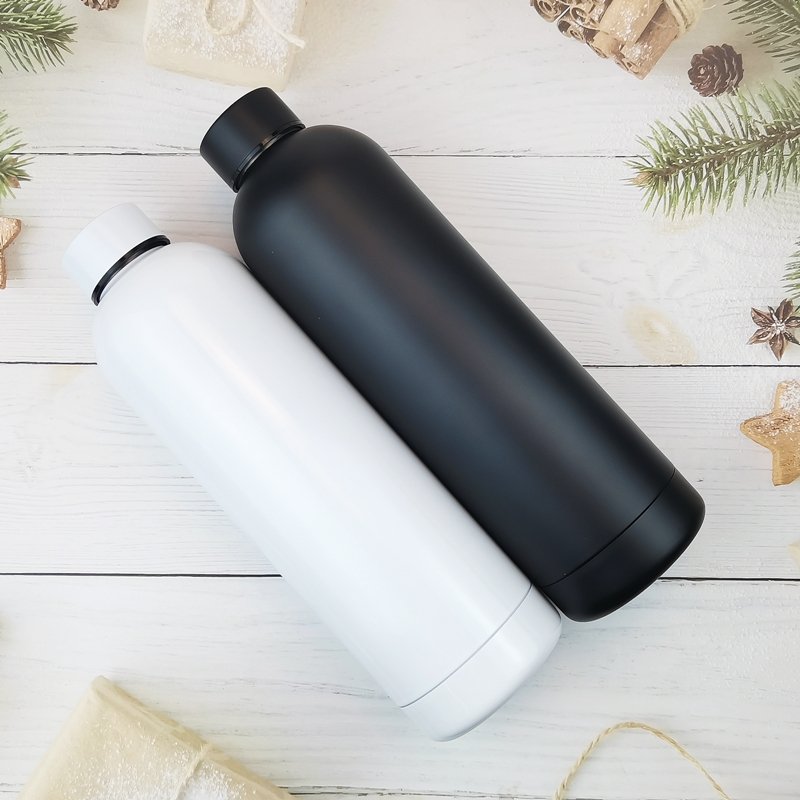 Matte Rainbow Color Painted 500ml Insulated Vacuum Flask Tumbler Insulated Stainless Steel Custom Water Bottle
