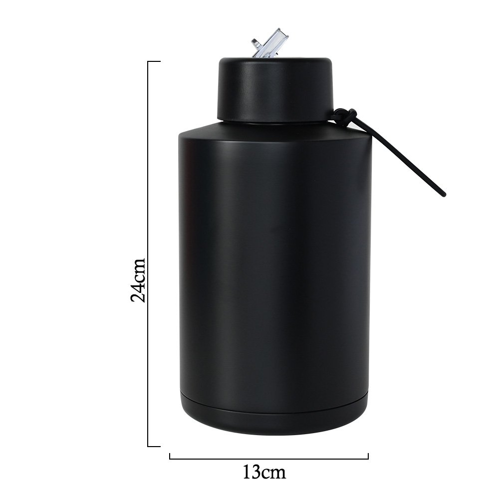 Australia hot sale water bottle custom 68oz 68 oz stainless steel double wall insulated ceramic inner large water bottle