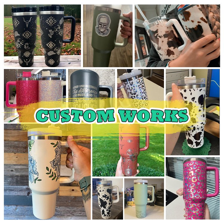 Wholesale Bulk Customizable 40 Oz Tumblers Double Wall Travel Adventure Tumbler With Handle