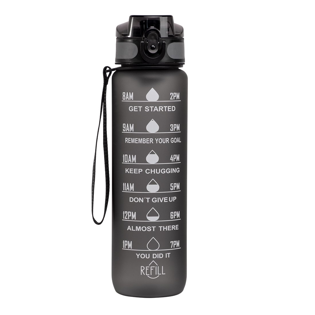 Trendy 2023 New Product 750ml Portable Sport Plastic Drinking Water Bottle with Time Marker