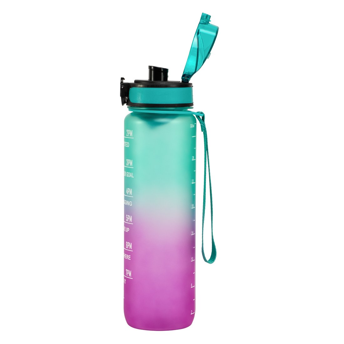Trendy 2023 New Product 750ml Portable Sport Plastic Drinking Water Bottle with Time Marker