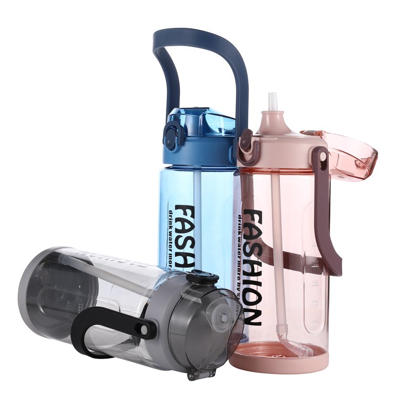 Custom Logo 2.0L 2.3L BPA Free Gym Water Jug Sport Plastic Half Gallon Water Bottles with Straw Lid