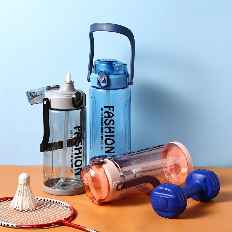 Custom Logo 2.0L 2.3L BPA Free Gym Water Jug Sport Plastic Half Gallon Water Bottles with Straw Lid