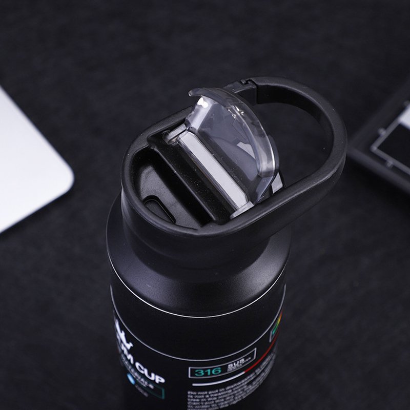 2023 Newly Travel Durable Double Wall 316 Stainless Steel 350ml 500ml Custom Push-to-open Stainless Steel Water Bottle Flask