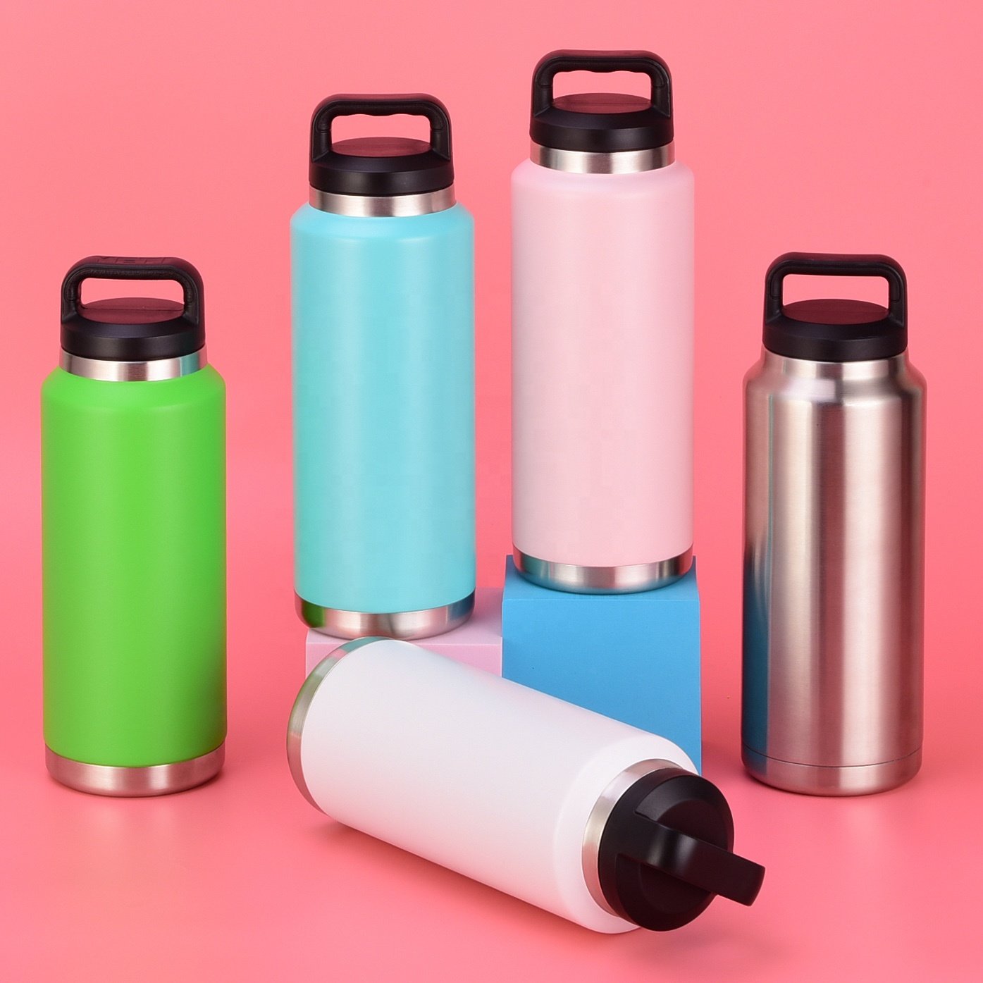 36oz Insulated Sports Eco Friendly Drinking Water Bottle Stainless Steel Water Bottles Great For Hiking Camping