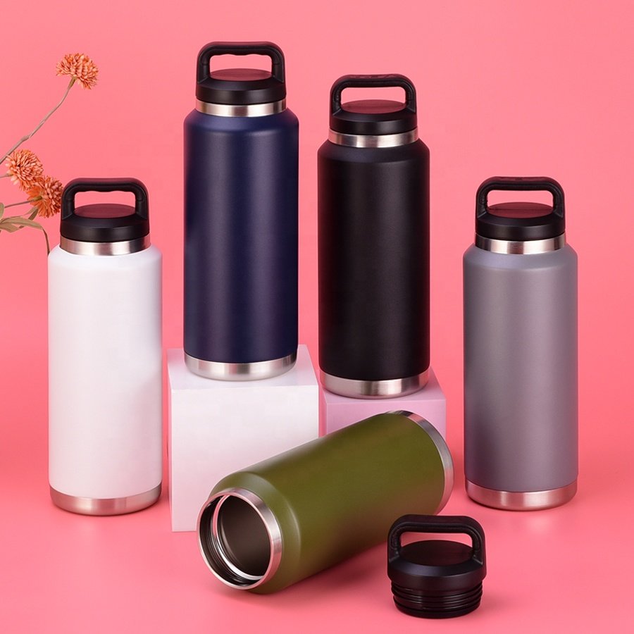 36oz Insulated Sports Eco Friendly Drinking Water Bottle Stainless Steel Water Bottles Great For Hiking Camping
