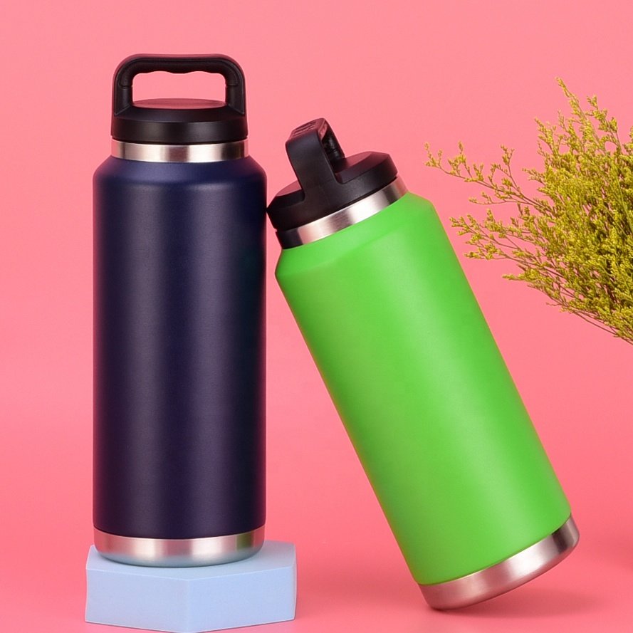 36oz Insulated Sports Eco Friendly Drinking Water Bottle Stainless Steel Water Bottles Great For Hiking Camping