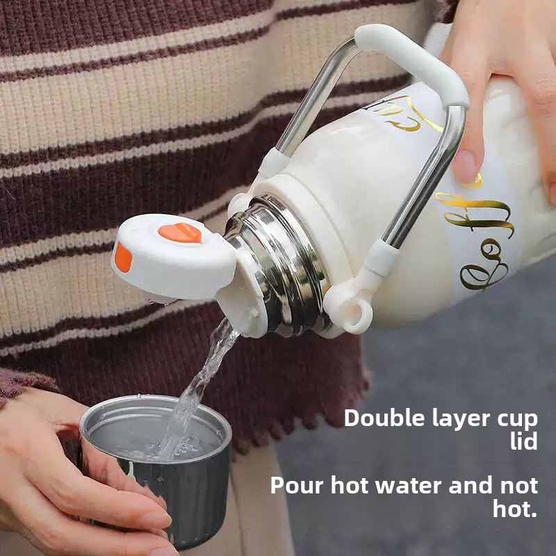 Large Capacity Outdoor Sports Thermos Jug 316 Stainless Steel Male Female Student Bullet Cup Vacuum Flask & Thermos for Students