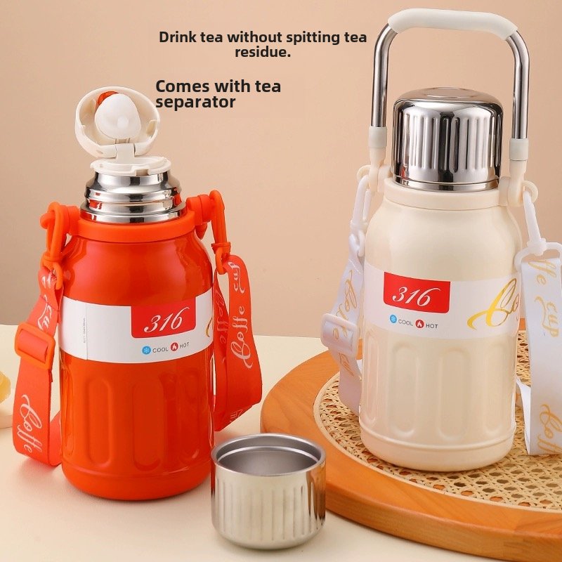 Large Capacity Outdoor Sports Thermos Jug 316 Stainless Steel Male Female Student Bullet Cup Vacuum Flask & Thermos for Students