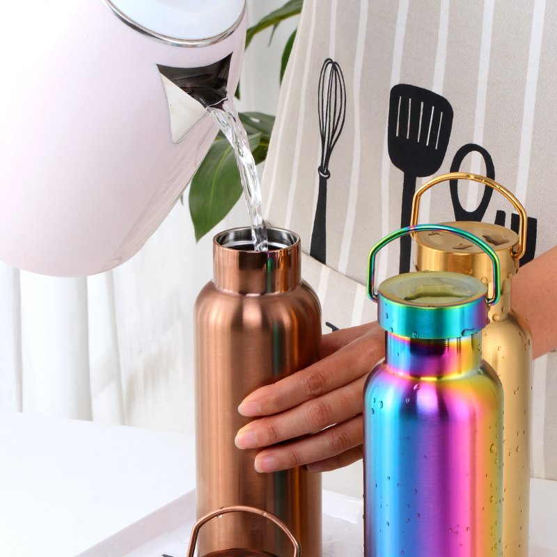 Custom logo Metal Water Bottle For Sport travel Water Bottle Double wall Vacuum Flask