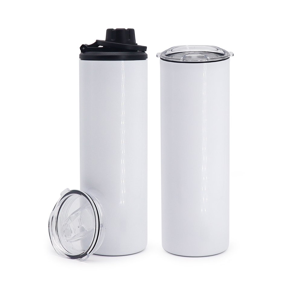 Hot Sale Stocked 20oz Sports Water Bottle Fashionable Sublimation Tumbler with Two lids