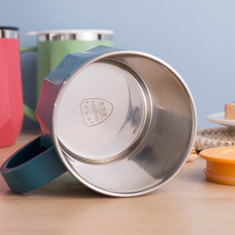 Stainless Steel Insulated Milk Cup Various Colors Stainless Steel Vacuum Mug Thermal Coffee Cup Tumbler With Lid