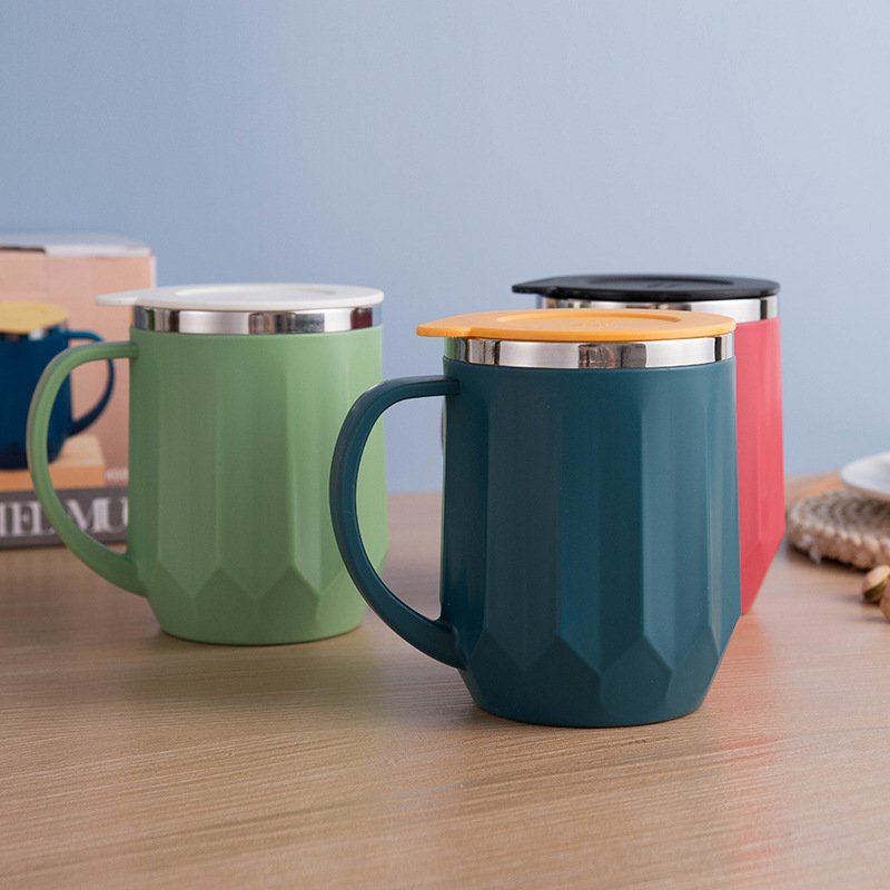Stainless Steel Insulated Milk Cup Various Colors Stainless Steel Vacuum Mug Thermal Coffee Cup Tumbler With Lid