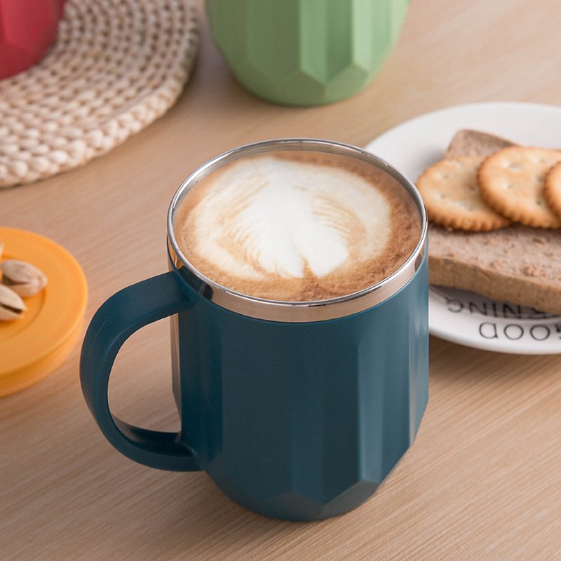Stainless Steel Insulated Milk Cup Various Colors Stainless Steel Vacuum Mug Thermal Coffee Cup Tumbler With Lid
