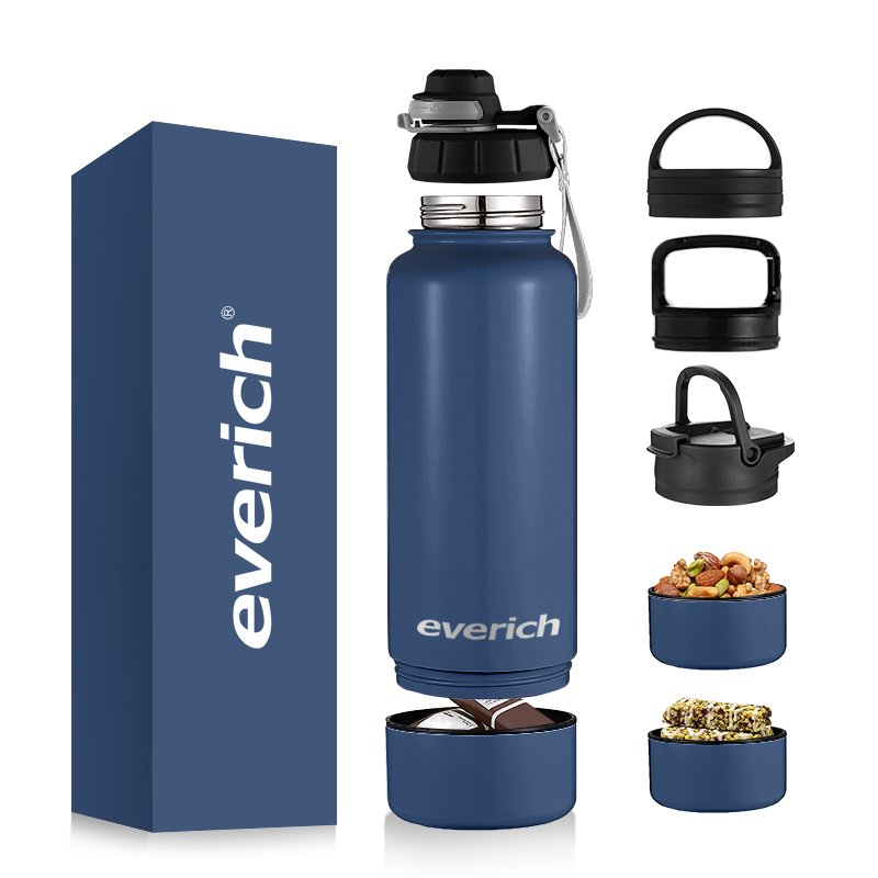 Everich ODM Water bottles Metal Wide Mouth Water Bottle Insulated Double Wall Stainless Steel Water Bottle Patent Pending