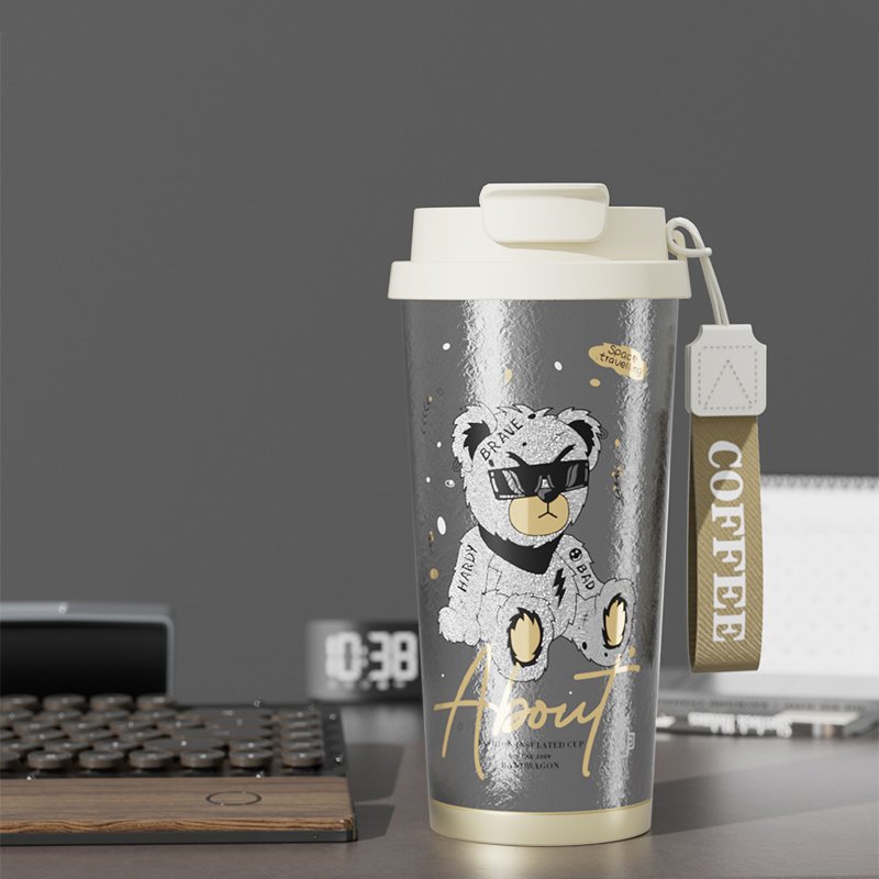 wholesale personalized new eco friendly products 2024 kids vacuum flask cups with lids and straws water bottle