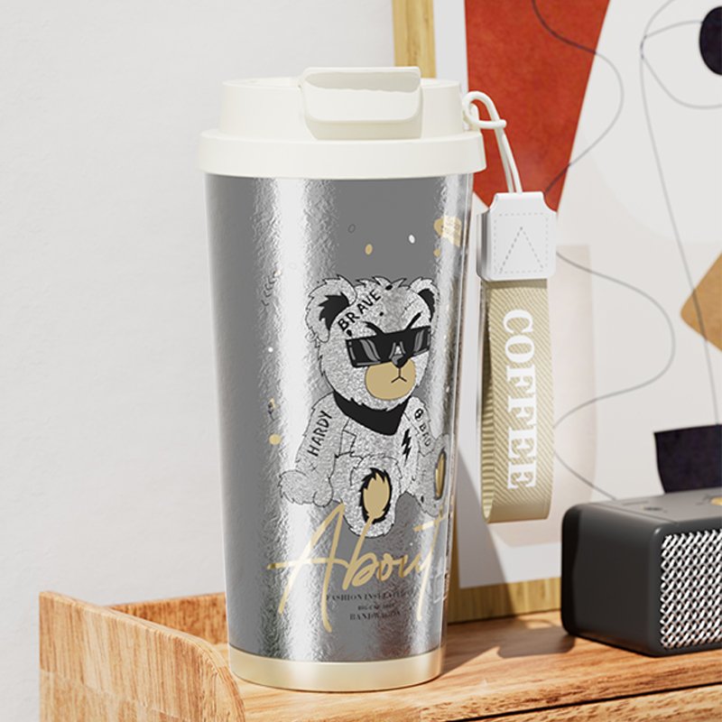 wholesale personalized new eco friendly products 2024 kids vacuum flask cups with lids and straws water bottle