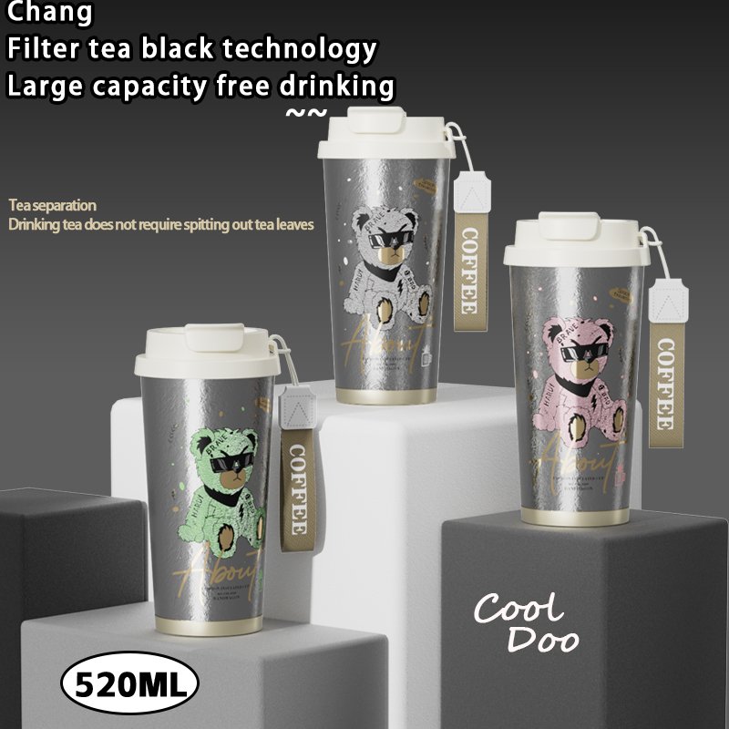 wholesale personalized new eco friendly products 2024 kids vacuum flask cups with lids and straws water bottle