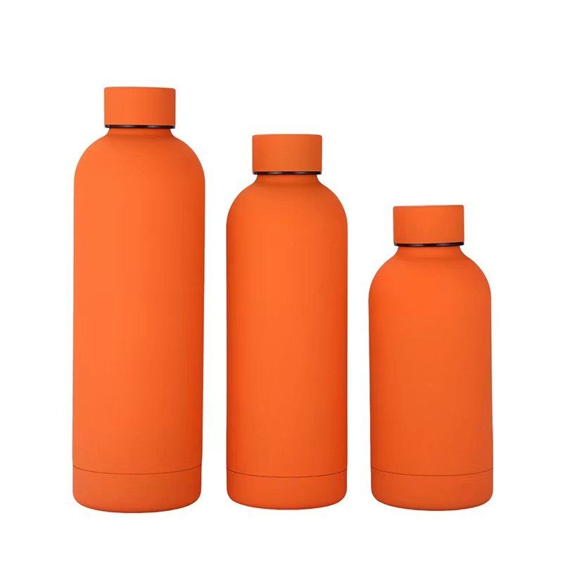 500ml Rubber matte paint Custom Sport Stainless Steel tumbler water bottles Wholesale 18oz powder coating vacuum flasks