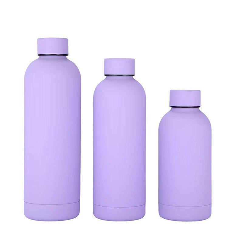 500ml Rubber matte paint Custom Sport Stainless Steel tumbler water bottles Wholesale 18oz powder coating vacuum flasks