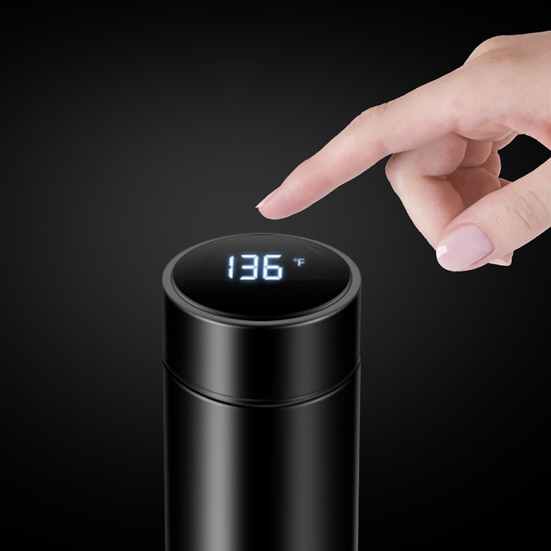WG209 Customized Logo Smart Digital Drinkware Stainless Steel Thermos Flask Custom LED Display Temperature Smart Water Bottle
