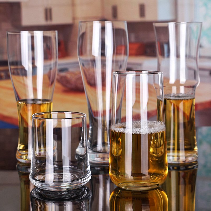 Wholesale Personalized Insulated Funny Dimpled Custom clear Glass Beer Mugs