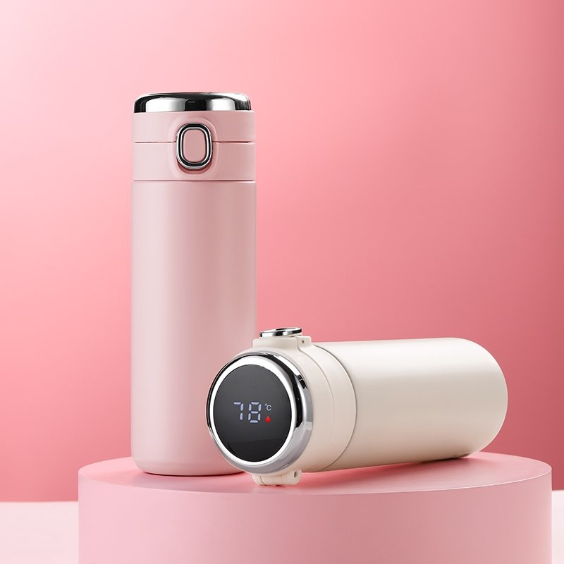 320ml/420ml Custom Logo Smart Led Temperature Display Insulation Bottle Sublimation Stainless Steel Intelligent Vacuum Flask
