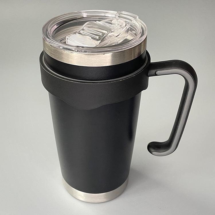 American Style 20 oz Tumbler Handle for Travel Mug Double Wall Stainless Steel Vacuum Bottle for Coffee Tea Stocked Ready to Use