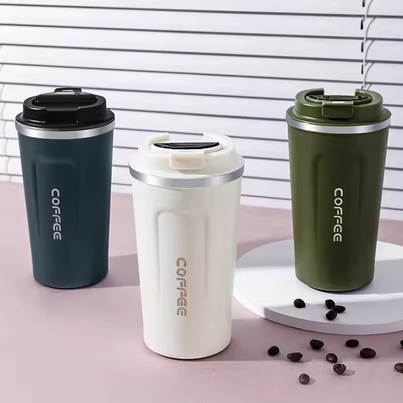 2025 New Double Wall Vacuum Insulated Stainless Steel 304 Coffee Travel Mug Portable cup Outdoor Tumbler Spill Proof with Lid