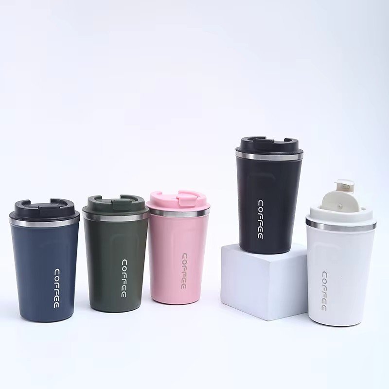2025 New Double Wall Vacuum Insulated Stainless Steel 304 Coffee Travel Mug Portable cup Outdoor Tumbler Spill Proof with Lid