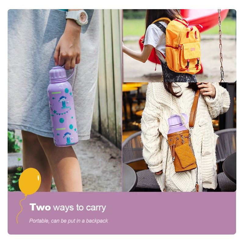 Everich OEM ODM Custom Logo Leakproof Durable Kids Stainless Steel insulated water bottles parent-child water bottle set