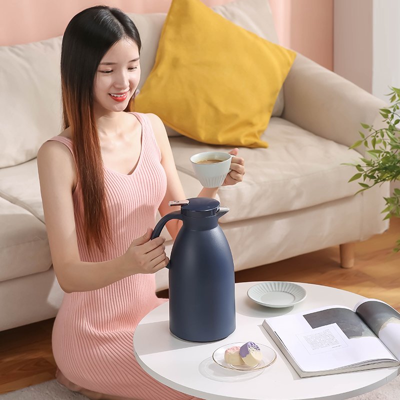 1.6L 1.9L Coffee Kettle Double Wall Thermos Large Capacity 72-Hours Thermos Kettle Coffee Pot Vacuum Glass Liner
